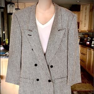 Vintage Oversized Blazer - Gold and Black